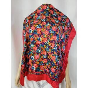 Vtg LIBERTY of LONDON Silk Scarf 27" ×27" Multicolor #D